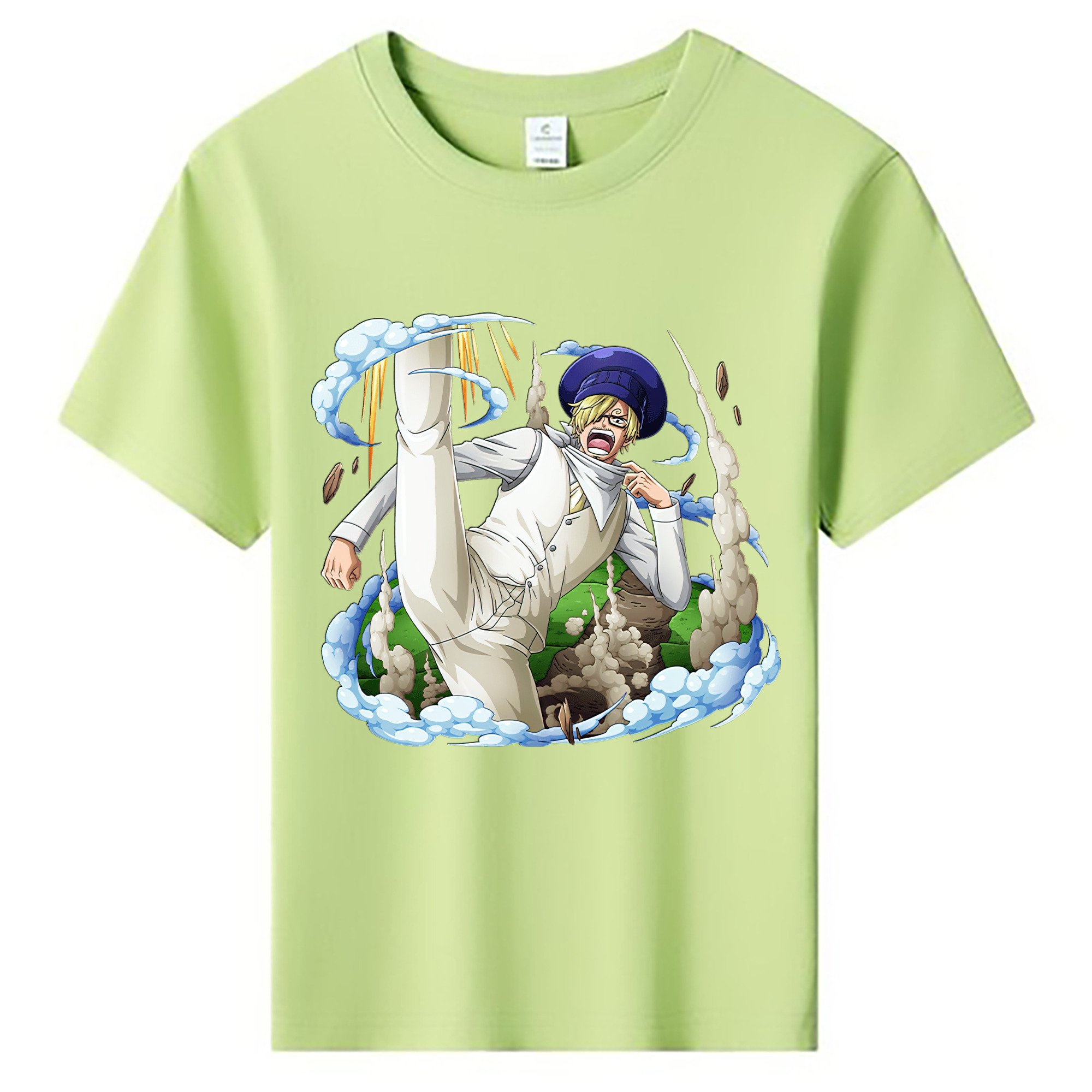 （画像用） ワンピース サンジ ONE PIECE Sanji 綿100％キッズTシャツ（フロントプリント）